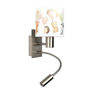 Imagine BRILAGI - Lampă LED flexibilă BOBO 1xE27/25W/230V + LED/3W crom mat/alb/cu animale