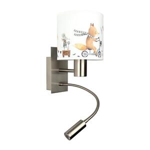 Imagine BRILAGI - LED Flex. lampă BOBO 1xE27/25W/230V + LED/3W crom/alb/cu animale
