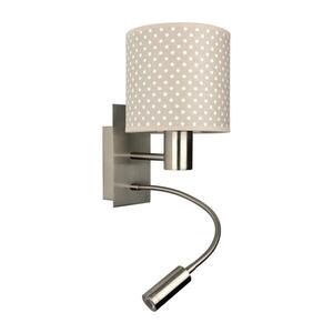 Imagine BRILAGI - Lampă LED flexibilă BOBO 1xE27/25W/230V + LED/3W, crom mat/bej/cu buline