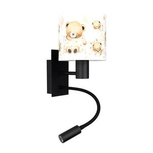 Imagine BRILAGI - Lampă LED flexibilă BOBO 1xE27/25W/230V + LED/3W negru/alb/cu ursuleți