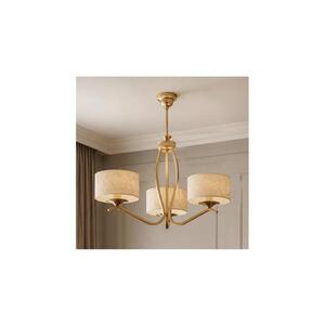 Imagine BRILAGI - Lustră pe tijă SAPHIRE 3xE27/15W/230V Ø 66 cm crem/auriu/patină