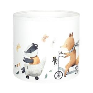Imagine BRILAGI - Abajur universal BOBO E27 Ø 15 cm alb/cu motive cu animale