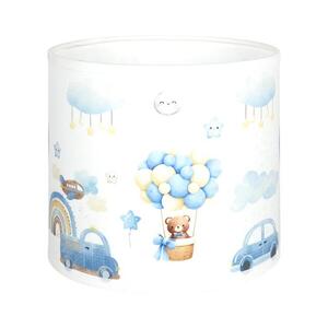 Imagine BRILAGI - Abajur universal BOBO E27 Ø 15 cm alb/albastru/cu ursuleți