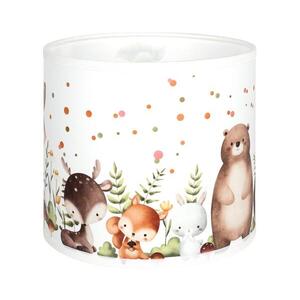 Imagine BRILAGI - Abajur universal BOBO E27, diam. 15 cm, alb cu animale
