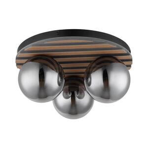 Imagine Globo 54343-3 - Plafonieră PARSONS 3xE27/40W/230V Ø 39 cm maro/fumuriu