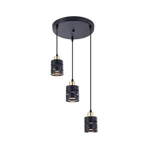 Imagine Lustră suspendată pe cablu ELEN 3xE27/35W/230V Ø 29 cm negru/auriu