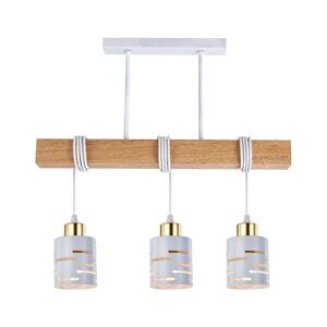 Imagine Lustră suspendată pe cablu ELEN 3xE27/35W/230V alb/auriu/maro