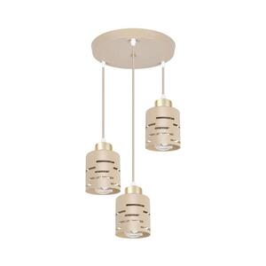 Imagine Lustră pe cablu ELEN, 3xE27/35W/230V, Ø 29 cm, bej/auriu