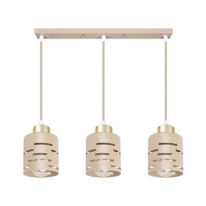 Imagine Lustru ELEN suspendat pe cablu, 3xE27/35W/230V, bej/auriu