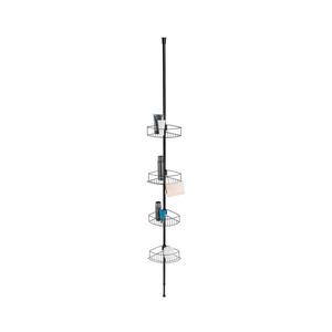 Imagine WENKO 24568100 - Poliță de colț DOLCEDO, 31 x 230 cm, inox/negru