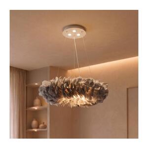 Imagine BRILAGI - Candelabru LED suspendat pe cablu FEATHER 3xE27/40W/230V + 3xLED/3W Ø 50 cm, gri