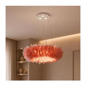 Imagine BRILAGI - Lustră LED pe cablu FEATHER 3xE27/40W/230V + 3xLED/3W diam. 50 cm roz