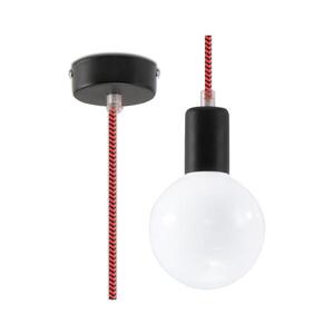 Imagine Lustră pe cablu EDISON 1xE27/60W/230V roșie-neagră