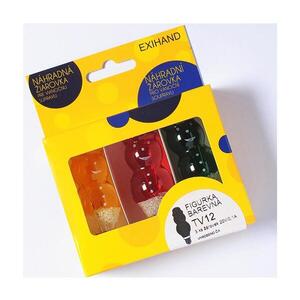 Imagine SET 3x bec de rezervă FIGURINE E10/20V/0, 1A colorat
