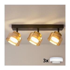 Imagine BRILAGI - LED RGB Spot reglabil AURA LUX 3xGX53/14W/230V Wi-Fi Tuya negru/auriu