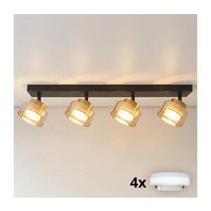 Imagine BRILAGI - LED RGB spot reglabil AURA LUX 4xGX53/14W/230V Wi-Fi Tuya negru/auriu