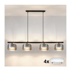 Imagine BRILAGI - Lustra LED RGB reglabilă AURA LUX 4xGX53/14W/230V Wi-Fi Tuya neagră/fumurie