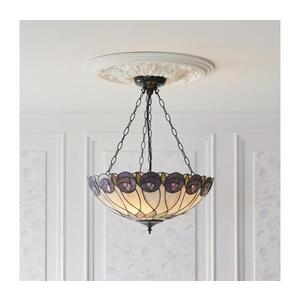 Imagine Endon 111872 - Lustru suspendat pe lanț Tiffany HUTCHINSON, 3 x E27 (max. 60 W), 230 V, diam. 50 cm