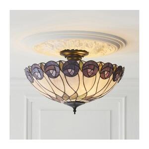 Imagine Endon 111906 - Lustră de tavan aplicată Tiffany HUTCHINSON, 3xE27/10W/230V, diam. 50 cm