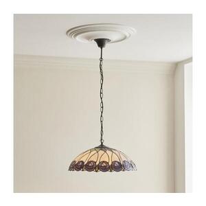 Imagine Endon 111985 - Candelabru pe lanț Tiffany HUTCHINSON 3xE27/10W/230V, diam. 50 cm