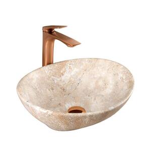 Imagine REA-U6361 - Lavoar pentru blat SOFIA 34, 5x41 cm ceramică/bej/imitație de piatră