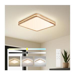 Imagine BRILAGI - Plafonieră LED reglabilă MOLINA SQUARE LED/80W/230V stejar 60x60 cm + telecomandă