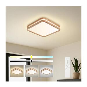 Imagine BRILAGI - Lampă LED dimabilă MOLINA SQUARE LED/48W/230V stejar 40x40 cm + telecomandă