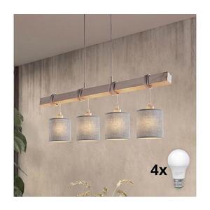 Imagine BRILAGI - Lustră LED pe cablu NUBILA, 4 x E27, max. 60 W, 230 V, gri