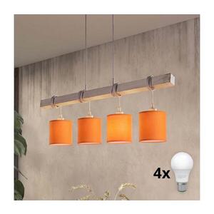 Imagine BRILAGI - Lustra LED pe cablu NUBILA 4xE27/60W/230V gri/portocaliu