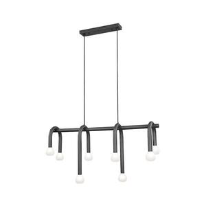 Imagine Candelabru suspendat pe cablu DELORI, 8xG9/28W/230V, negru