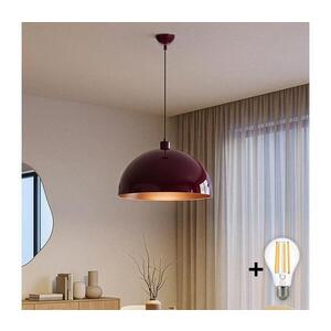 Imagine BRILAGI - Lustră LED suspendată pe cablu METALO 1xE27/40W/230V diam. 40 cm burgund/aramă