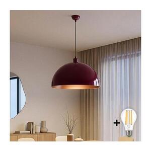 Imagine BRILAGI - Lustru LED suspendat pe cablu METALO 1xE27/40W/230V Ø 60 cm vișiniu/cupru