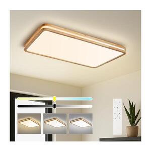 Imagine BRILAGI - Corp de iluminat LED reglabil MOLINA SQUARE LED/128W/230V, stejar, 90x60 cm + telecomandă