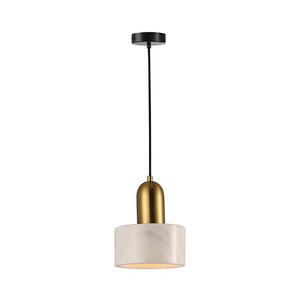 Imagine Pendul MARBLE pe cablu 1xE27/60W/230V, auriu/alb, decor marmură