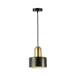Imagine Pendul pe cablu MARBLE 1xE27/60W/230V, auriu/verde cu decor de marmură