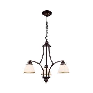Imagine Lustră suspendată pe cablu CLAIR 3xE27/60W/230V, diam. 58 cm, finisaj bronz