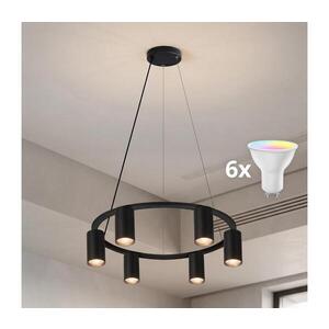 Imagine BRILAGI - Lustra LED RGBW reglabilă suspendată pe cablu SELE 6xGU10/6, 5W/230V neagră