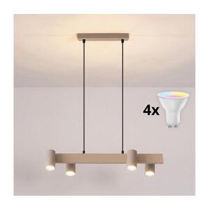Imagine BRILAGI - Lustra LED RGBW dimabilă pe cablu SELE 4xGU10/6, 5W/230V bej