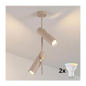 Imagine BRILAGI - Lustru LED RGBW reglabil pe tijă BRANCH 2xGU10/6, 5W/230V bej