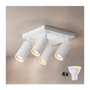 Imagine BRILAGI - Spot LED RGBW reglabil SELE SQUARE 4xGU10/6, 5W/230V alb
