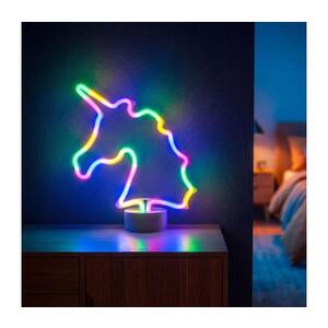 Imagine Decorațiune de masă LED în stil neon, unicorn, 2W, alimentare 3xAA sau USB