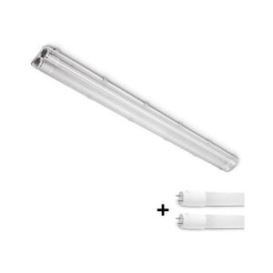 Imagine BRILAGI - LED Tech. corp de iluminat pentru tuburi fluorescente OPTIMA T8, 2x soclu G13 pentru 18 W, 230 V, 4000 K, IP65, 128 cm