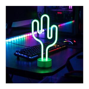 Imagine Decorațiune de masă tip neon LED/2W/3xAA USB cactus