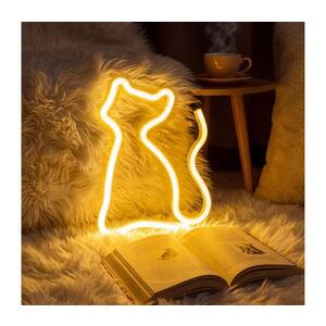 Imagine Decorațiune neon LED de masă, 2W, 3xAA/USB – Pisică