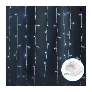 Imagine Instalație LED de Crăciun de exterior 300xLED/8 funcții 3xAA 6x2m IP44 alb rece