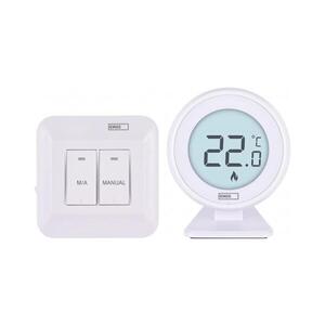 Imagine Termostat manual fără fir pentru cameră, 230V/16A, 2xAA, alb
