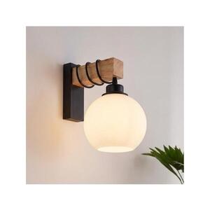 Imagine BRILAGI - Aplica de perete WOOD GLASS 1xE27/60W/230V pin/negru/alb