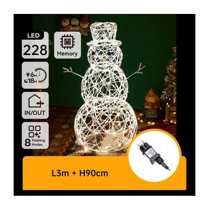Imagine -LED Om de zăpadă, decorațiune de Crăciun pentru exterior LED/3, 6W/31/230V 2700K 90cm IP44