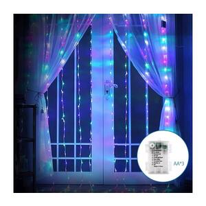 Imagine Instalație LED de Crăciun de exterior 200xLED/8 funcții 3xAA 5x2m IP44 multicolor