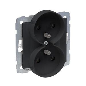Imagine Legrand - Priză dublă rezidențială fără ramă 250V/16A SUNO neagră
